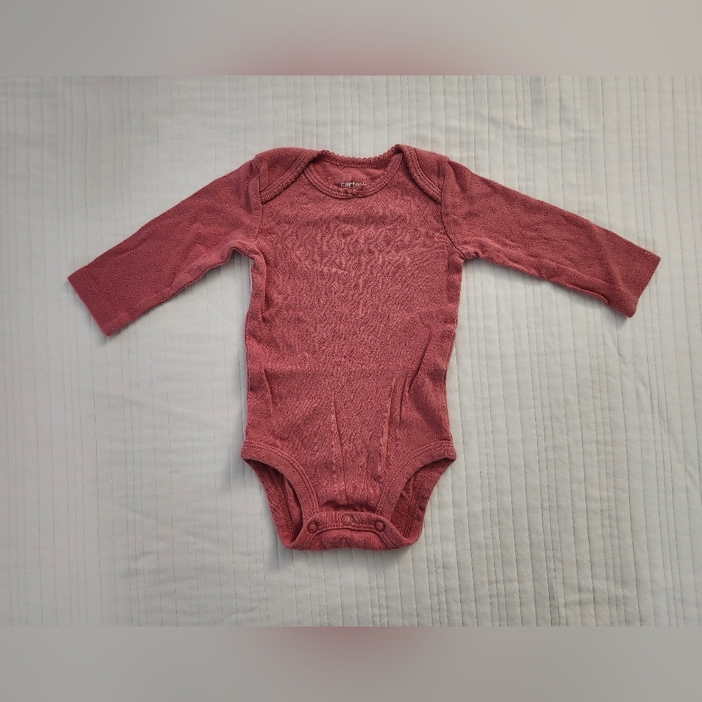 Carter's Dusty Rose Long Sleeve Bodysuit